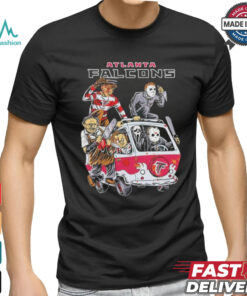 Original Atlanta Falcons NFL Horror Characters Movie Hippie Halloween Shirt