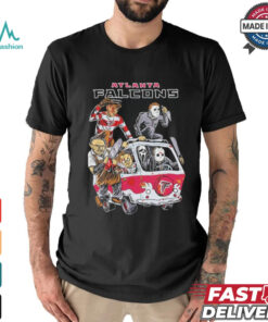 Original Atlanta Falcons NFL Horror Characters Movie Hippie Halloween Shirt