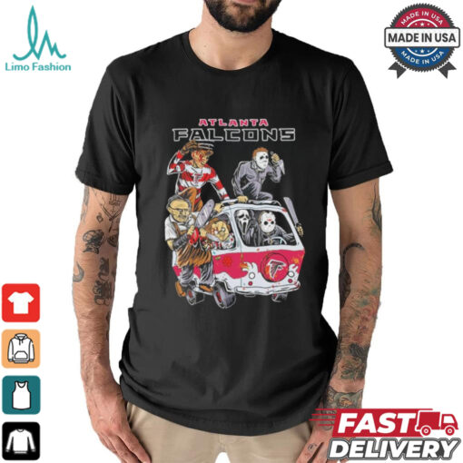 Original Atlanta Falcons NFL Horror Characters Movie Hippie Halloween Shirt