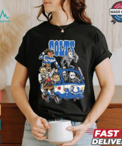 Original Indianapolis Colts NFL Horror Characters Movie Hippie Halloween Shirt
