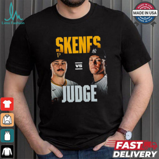 Original Paul Skenes Pittsburgh vs. Aaron Judge Yankees 2024 Game Shirt