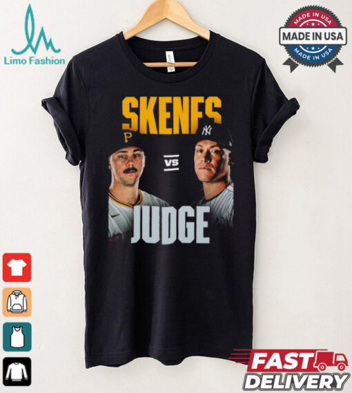 Original Paul Skenes Pittsburgh vs. Aaron Judge Yankees 2024 Game Shirt