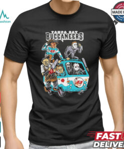 Original Tampa Bay Buccaneers NFL Horror Characters Movie Hippie Halloween Shirt