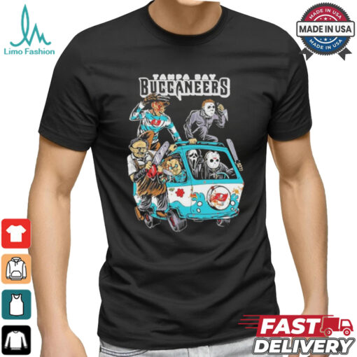 Original Tampa Bay Buccaneers NFL Horror Characters Movie Hippie Halloween Shirt