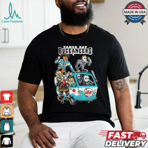 Original Tampa Bay Buccaneers NFL Horror Characters Movie Hippie Halloween Shirt