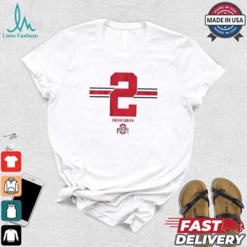 Osu Football Emeka Egbuka 2 Stripe T shirt