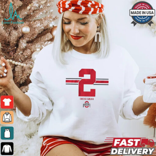 Osu Football Emeka Egbuka 2 Stripe T shirt
