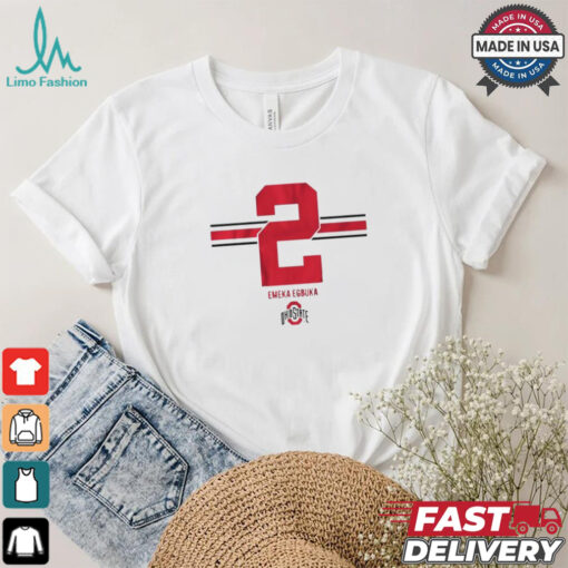 Osu Football Emeka Egbuka 2 Stripe T shirt