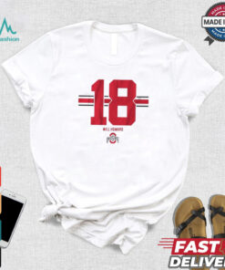 Osu Football Will Howard 18 Stripe T shirt