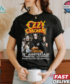Ozzy Osbourne 76th Anniversary 1948 – 2024 Thank You For The Memories T Shirt