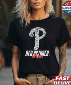 P Logo Philadelphia Phillies Red October 2024 Shirt