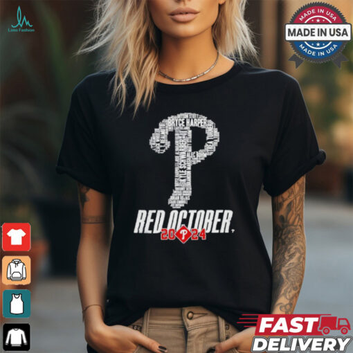 P Logo Philadelphia Phillies Red October 2024 Shirt