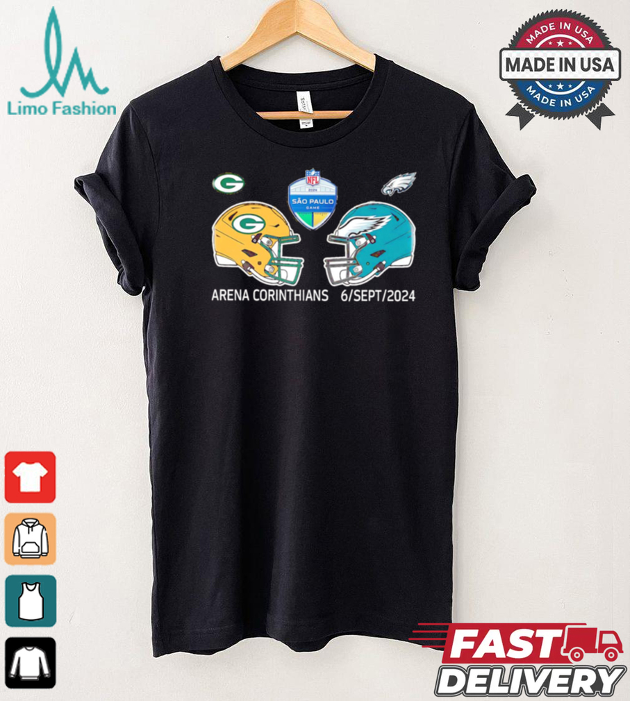 Packers vs Eagles Arena Corinthians NFL 2024 Sao Paulo game shirt Packers vs Eagles Arena Corinthians NFL 2024 Sao Paulo game shirt
