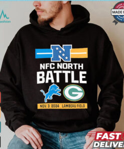 Packers vs. Lions match up Lambeau Field NFC North battle shirt