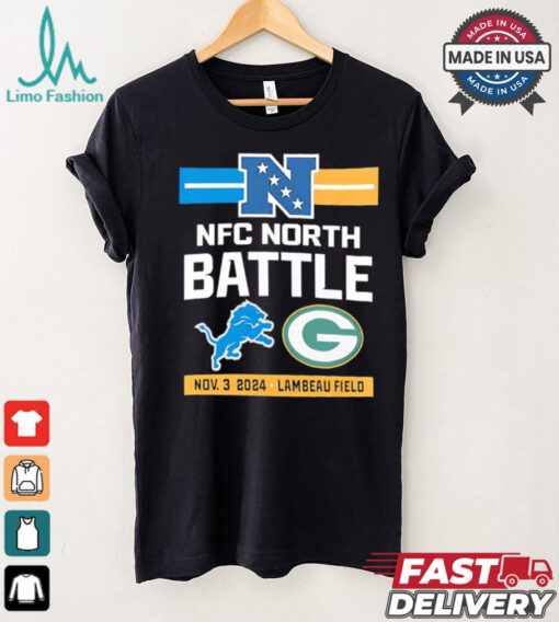 Packers vs. Lions match up Lambeau Field NFC North battle shirt