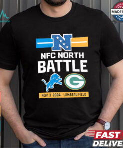 Packers vs. Lions match up Lambeau Field NFC North battle shirt