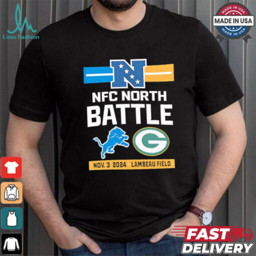 Packers vs. Lions match up Lambeau Field NFC North battle shirt