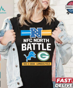 Packers vs. Lions match up Lambeau Field NFC North battle shirt