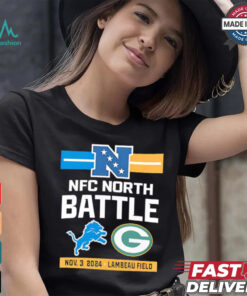 Packers vs. Lions match up Lambeau Field NFC North battle shirt