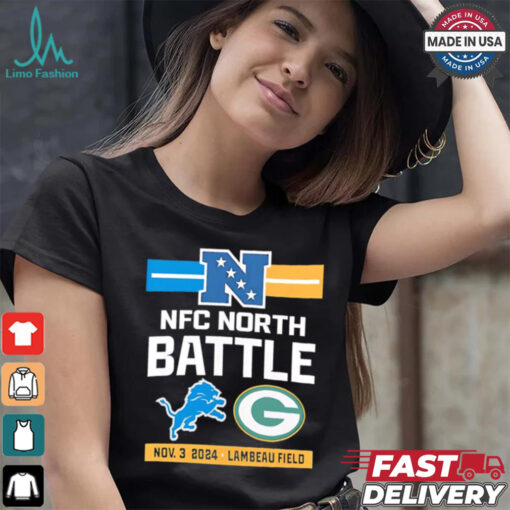 Packers vs. Lions match up Lambeau Field NFC North battle shirt