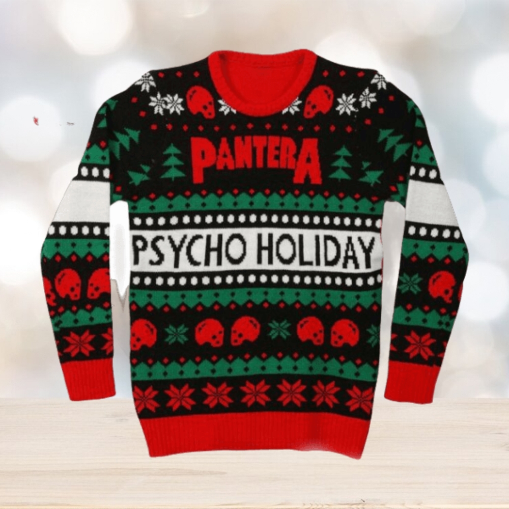 Pantera Psycho Holiday Knitted Ugly Christmas Sweater Pantera Psycho Holiday Knitted Ugly Christmas Sweater