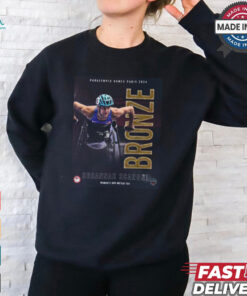 Paralympic Paris 2024 Poster Susannah Scaroni Women’s 800 Meter T54 Bronze Medal Signature t shirt