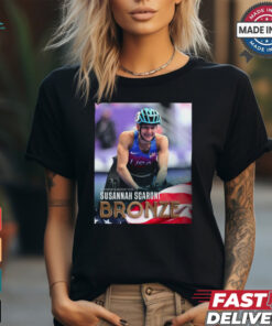 Paralympic Paris 2024 Poster Women’s 800m T54 Susannah Scaroni Bronze Medal t shirt