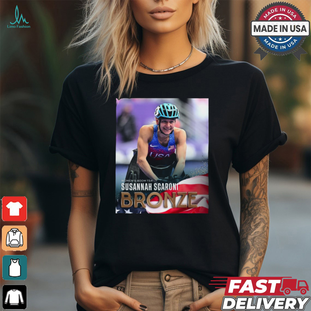 Paralympic Paris 2024 Poster Women’s 800m T54 Susannah Scaroni Bronze Medal t shirt Paralympic Paris 2024 Poster Women’s 800m T54 Susannah Scaroni Bronze Medal t shirt