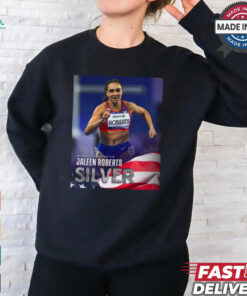 Paralympic Paris 2024 Poster Women’s Long Jump T37 Jaleen Roberts Silver Medal t shirt