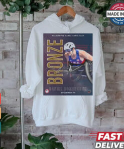 Paris Paralympics 2024 Poster Daniel Romanchuk Men’s 400 Meter T54 Bronze Medal t shirt