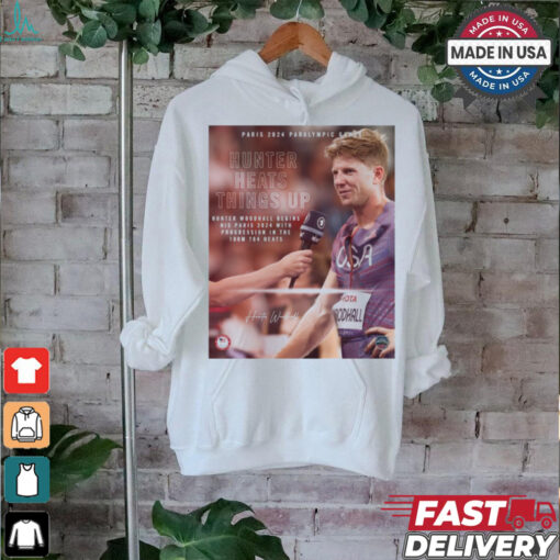 Paris Paralympics 2024 Poster Hunter Woodhall Heats Things Up Signature t shirt