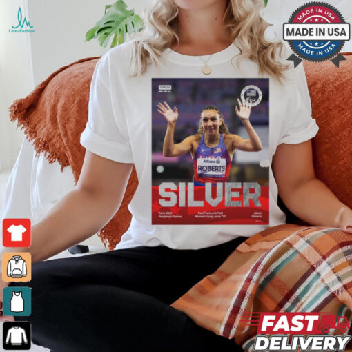 Paris Paralympics 2024 Poster Jaleen Roberts Silver Medal Long Jump T37 t shirt