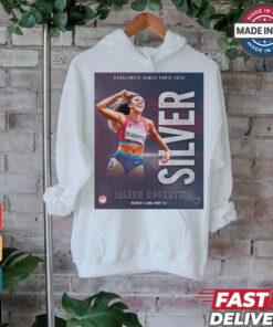 Paris Paralympics 2024 Poster Jaleen Roberts Women’s Long Jump T37 Silver Medal t shirt