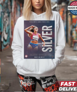 Paris Paralympics 2024 Poster Jaleen Roberts Women’s Long Jump T37 Silver Medal t shirt, hoodie, sweater, long sleeve and tank top Paris Paralympics 2024 Poster Jaleen Roberts Women’s Long Jump T37 Silver Medal t shirt