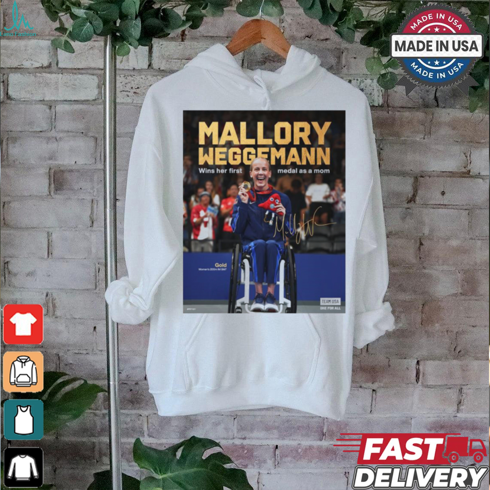 Paris Paralympics 2024 Poster Mallory Weggemann Signature Women’s 200m Im Sm7 Gold Medal t shirt Paris Paralympics 2024 Poster Mallory Weggemann Signature Women’s 200m Im Sm7 Gold Medal t shirt