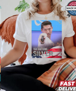 Paris Paralympics 2024 Poster Mixed 25M Pistol SH1 Yan Xiao Gong Silver Medal t shirt