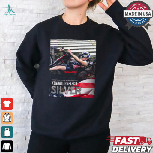 Paris Paralympics 2024 Poster Para Triathlon Kendall Gretsch Silver Medal t shirt