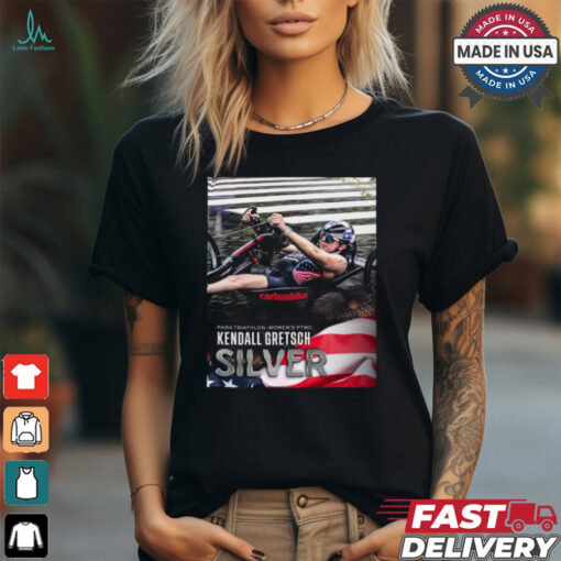 Paris Paralympics 2024 Poster Para Triathlon Kendall Gretsch Silver Medal t shirt