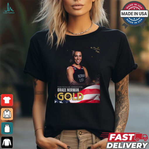 Paris Paralympics 2024 Poster Para Triathlon Women’s PTS5 Grace Norman Gold Medal t shirt