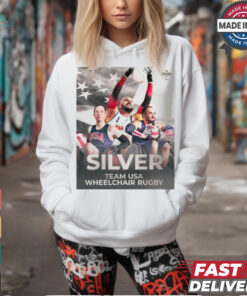 Paris Paralympics 2024 Poster Team USA earns SILVER Medal t shirt