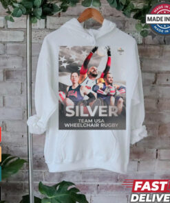 Paris Paralympics 2024 Poster Team USA earns SILVER Medal t shirt
