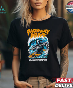 Parkway drive 20 year anniversary tour 2024 surfing reaper shirt