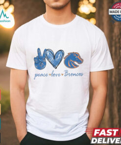 Peace Love Boise State Broncos Shirt