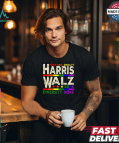 Peace love equality Harris Walz 2024 diversity hope shirt