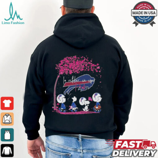 Peanuts Characters Buffalo Bills In October We Wear Pink 2024 Shirt