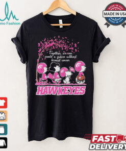 Peanuts Characters Together, We Can Create A Future Without Breast Cancer Iowa Hawkeyes Shirt