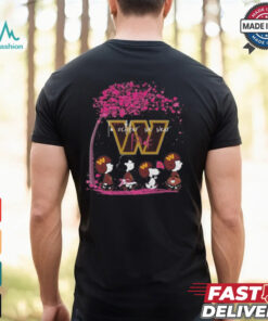 Peanuts Characters Washington Commanders In October We Wear Pink 2024 Shirt