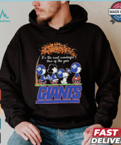 Peanuts Characters X New York Giants It’s The Most Wonderful Time Of The Year Shirt
