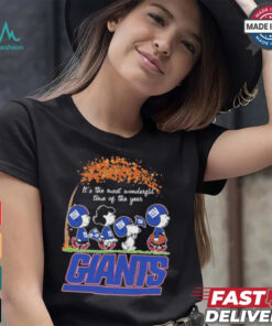 Peanuts Characters X New York Giants It’s The Most Wonderful Time Of The Year Shirt
