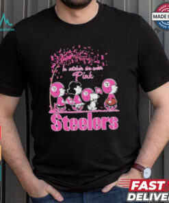 Peanuts Characters X Pittsburgh Steelers Together, We Can Create A Future Without Breast Cancer Shirt